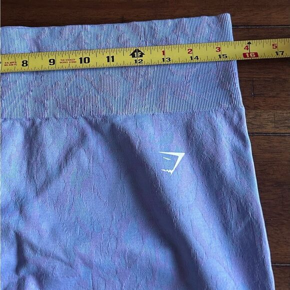 Gymshark Adapt Animal Seamless Ruched Leggings Light Blue Lavender Size Large - Picture 7 of 11